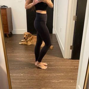 Lululemon black leggings case pace high rise tight 25”